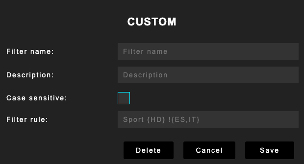 Filter: Custom Filter