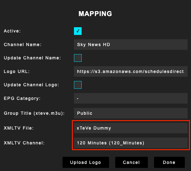 xTeVe - 虚拟 映射