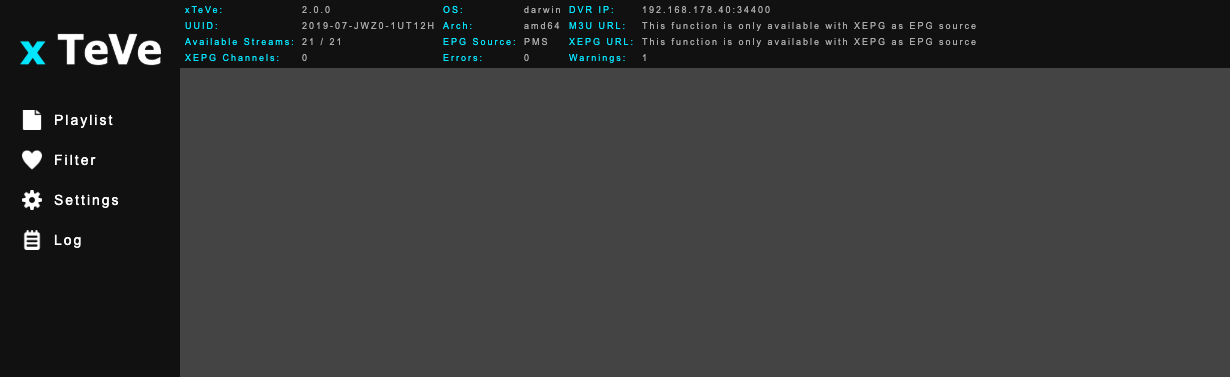 xTeVe - Overview PMS xTeVe